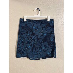 Y Ripskirt Blue Hawaiian Maui Moonlight Wrap Beach Tropical Mini Skirt